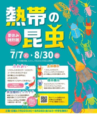 主催イベント：【7/7(火)より】夏休み特別展「熱帯の昆虫2026」の画像