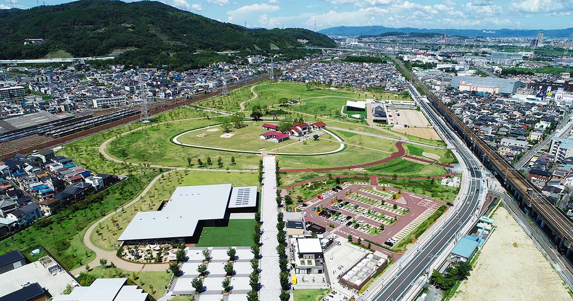 安満遺跡公園 空撮写真