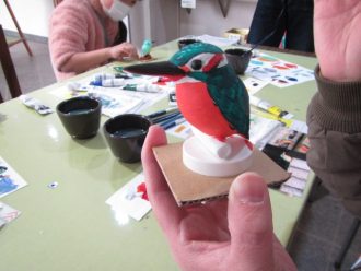 主催イベント：見てつくるカワセミのミニデコイの画像